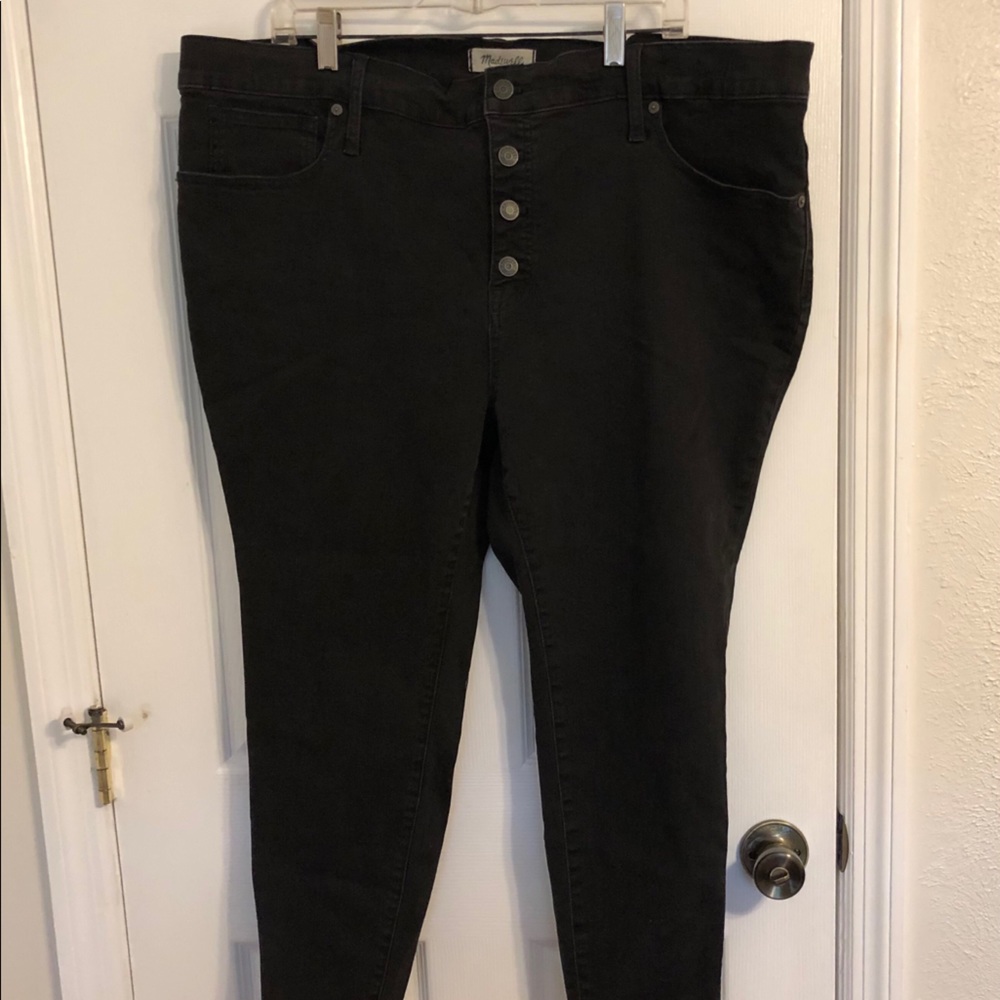 Madewell Petite 36P Mid-Rise Black Skinny Jeans
